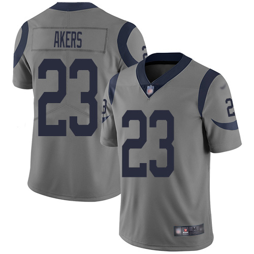 Nike Rams #23 Cam Akers Gray Youth Stitched NFL Limited Inverted Legend Jersey