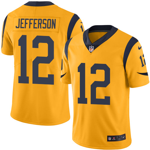 Nike Rams #12 Van Jefferson Gold Youth Stitched NFL Limited Rush Jersey Nike Rams #12 Van Jefferson Gold Youth Stitched NFL Limited Rush Jersey
