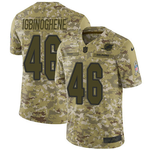 Nike Dolphins #46 Noah Igbinoghene Camo Youth Stitched NFL Limited 2018 Salute To Service Jersey Nike Dolphins #46 Noah Igbinoghene Camo Youth Stitched NFL Limited 2018 Salute To Service Jersey