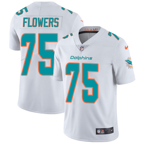 Nike Dolphins #75 Ereck Flowers White Youth Stitched NFL Vapor Untouchable Limited Jersey