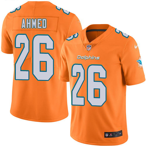 Nike Dolphins #26 Salvon Ahmed Orange Green Youth Stitched NFL Limited Rush Jersey Nike Dolphins #26 Salvon Ahmed Orange Green Youth Stitched NFL Limited Rush Jersey