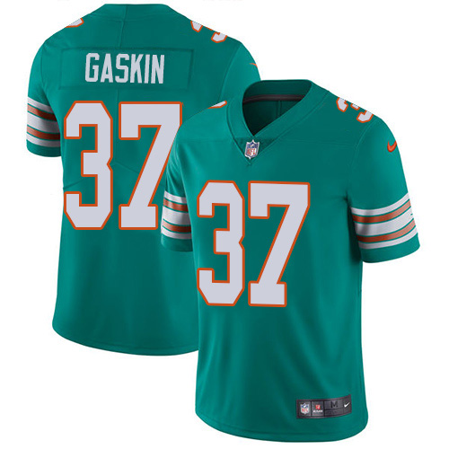 Nike Dolphins #37 Myles Gaskin Aqua Green Alternate Youth Stitched NFL Vapor Untouchable Limited Jersey