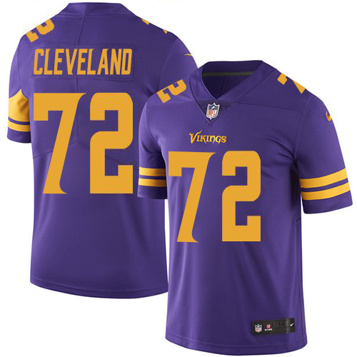 Nike Vikings #72 Ezra Cleveland Purple Youth Stitched NFL Limited Rush Jersey
