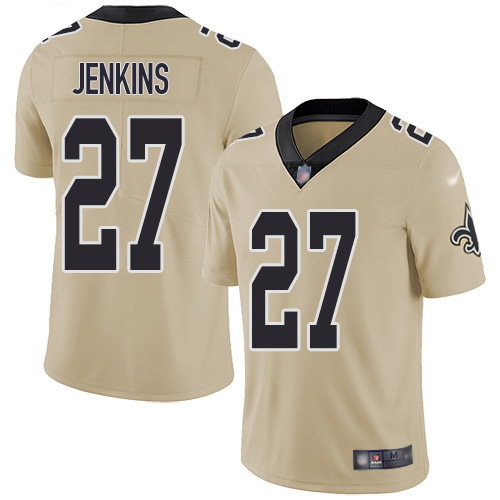 Nike Saints #27 Malcolm Jenkins Gold Youth Stitched NFL Limited Inverted Legend Jersey