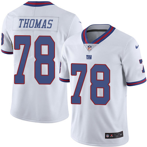 Nike Giants #78 Andrew Thomas White Youth Stitched NFL Limited Rush Jersey