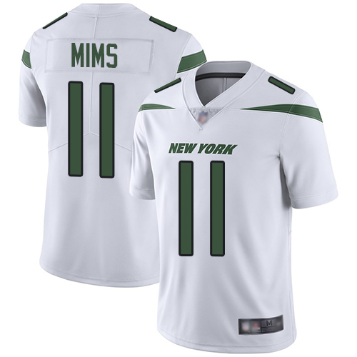 Nike Jets #11 Denzel Mim White Youth Stitched NFL Vapor Untouchable Limited Jersey