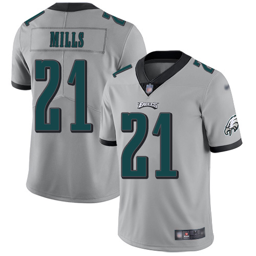 Nike Eagles #21 Jalen Mills Silver Youth Stitched NFL Limited Inverted Legend Jersey
