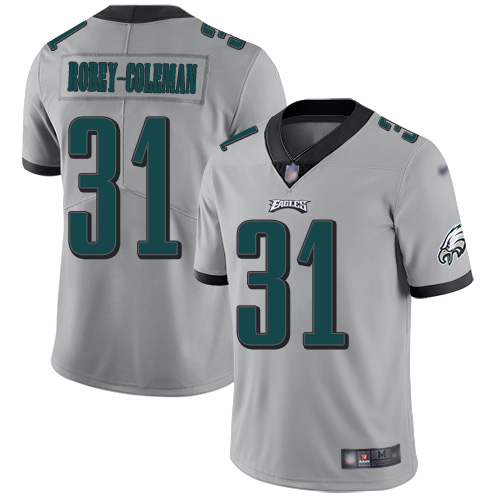 Nike Eagles #31 Nickell Robey-Coleman Silver Youth Stitched NFL Limited Inverted Legend Jersey