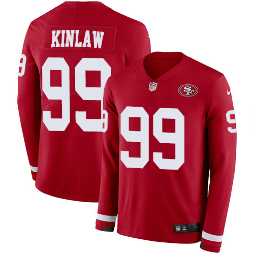 Nike 49ers #99 Javon Kinlaw Red Team Color Youth Stitched NFL Limited Therma Long Sleeve Jersey Nike 49ers #99 Javon Kinlaw Red Team Color Youth Stitched NFL Limited Therma Long Sleeve Jersey