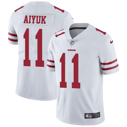 Nike 49ers #11 Brandon Aiyuk White Youth Stitched NFL Vapor Untouchable Limited Jersey Nike 49ers #11 Brandon Aiyuk White Youth Stitched NFL Vapor Untouchable Limited Jersey