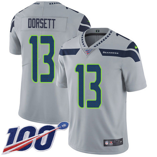 Nike Seahawks #13 Phillip Dorsett Grey Alternate Youth Stitched NFL 100th Season Vapor Untouchable Limited Jersey Nike Seahawks #13 Phillip Dorsett Grey Alternate Youth Stitched NFL 100th Season Vapor Untouchable Limited Jersey