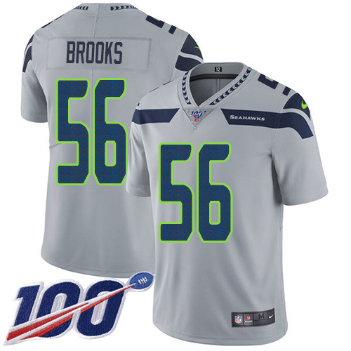 Nike Seahawks #56 Jordyn Brooks Grey Alternate Youth Stitched NFL 100th Season Vapor Untouchable Limited Jersey Nike Seahawks #56 Jordyn Brooks Grey Alternate Youth Stitched NFL 100th Season Vapor Untouchable Limited Jersey