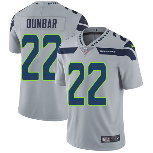 Nike Seahawks #22 Quinton Dunbar Grey Alternate Youth Stitched NFL Vapor Untouchable Limited Jersey