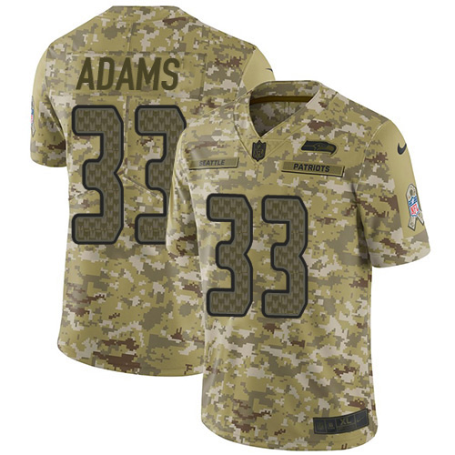 Nike Seahawks #33 Jamal Adams Camo Youth Stitched NFL Limited 2018 Salute To Service Jersey