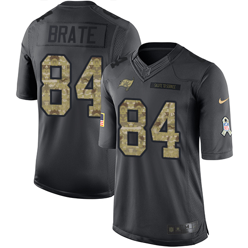 Nike Buccaneers #84 Cameron Brate Black Youth Stitched NFL Limited 2016 Salute to Service Jersey