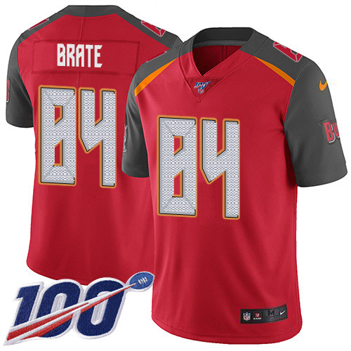 Nike Buccaneers #84 Cameron Brate Red Team Color Youth Stitched NFL 100th Season Vapor Untouchable Limited Jersey Nike Buccaneers #84 Cameron Brate Red Team Color Youth Stitched NFL 100th Season Vapor Untouchable Limited Jersey
