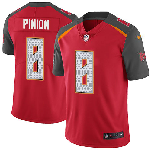 Nike Buccaneers #8 Bradley Pinion Red Team Color Youth Stitched NFL Vapor Untouchable Limited Jersey