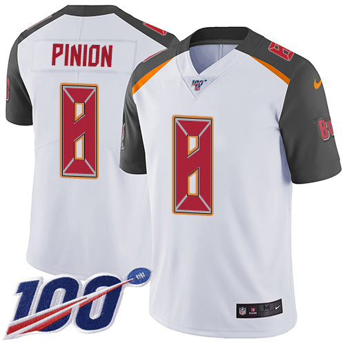 Nike Buccaneers #8 Bradley Pinion White Youth Stitched NFL 100th Season Vapor Untouchable Limited Jersey Nike Buccaneers #8 Bradley Pinion White Youth Stitched NFL 100th Season Vapor Untouchable Limited Jersey