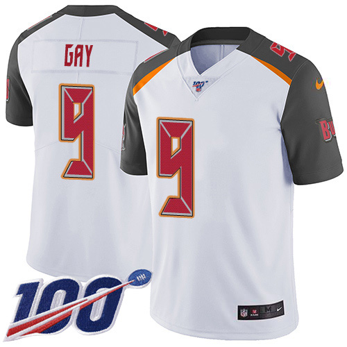 Nike Buccaneers #9 Matt Gay White Youth Stitched NFL 100th Season Vapor Untouchable Limited Jersey