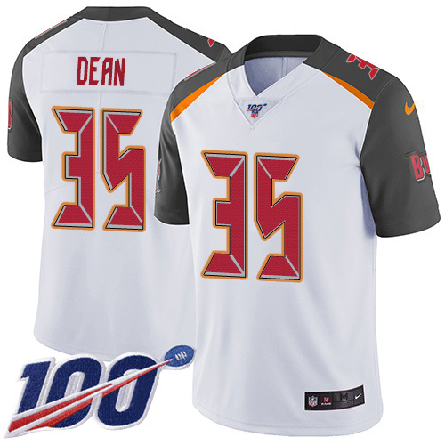 Nike Buccaneers #35 Jamel Dean White Youth Stitched NFL 100th Season Vapor Untouchable Limited Jersey