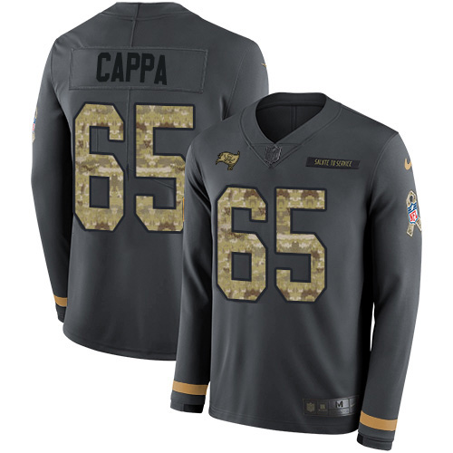Nike Buccaneers #65 Alex Cappa Anthracite Salute to Service Youth Stitched NFL Limited Therma Long Sleeve Jersey Nike Buccaneers #65 Alex Cappa Anthracite Salute to Service Youth Stitched NFL Limited Therma Long Sleeve Jersey