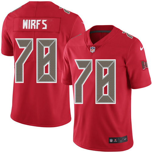 Nike Buccaneers #78 Tristan Wirfs Red Youth Stitched NFL Limited Rush Jersey