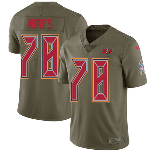 Nike Buccaneers #78 Tristan Wirfs Olive Youth Stitched NFL Limited 2017 Salute To Service Jersey Nike Buccaneers #78 Tristan Wirfs Olive Youth Stitched NFL Limited 2017 Salute To Service Jersey