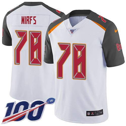 Nike Buccaneers #78 Tristan Wirfs White Youth Stitched NFL 100th Season Vapor Untouchable Limited Jersey