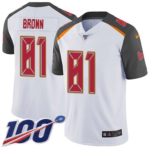 Nike Buccaneers #81 Antonio Brown White Youth Stitched NFL 100th Season Vapor Untouchable Limited Jersey Nike Buccaneers #81 Antonio Brown White Youth Stitched NFL 100th Season Vapor Untouchable Limited Jersey