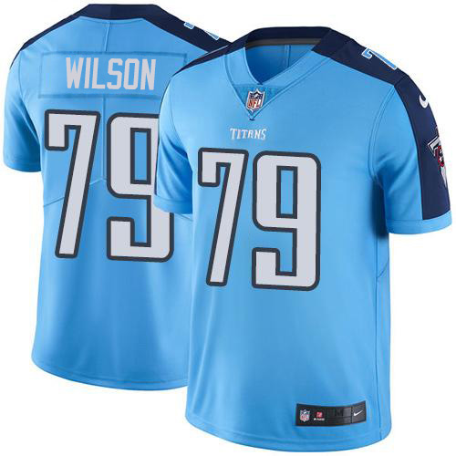 Nike Titans #79 Isaiah Wilson Light Blue Youth Stitched NFL Limited Rush Jersey