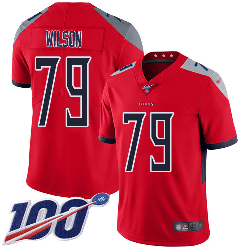 Nike Titans #79 Isaiah Wilson Red Youth Stitched NFL Limited Inverted Legend 100th Season Jersey