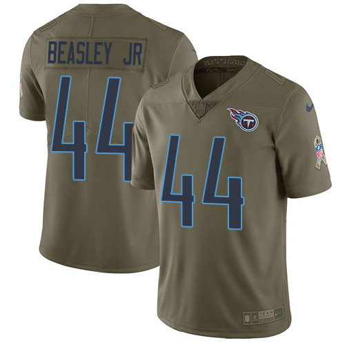 Nike Titans #44 Vic Beasley Jr Olive Youth Stitched NFL Limited 2017 Salute To Service Jersey