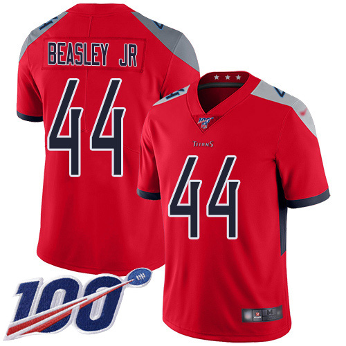 Nike Titans #44 Vic Beasley Jr Red Youth Stitched NFL Limited Inverted Legend 100th Season Jersey Nike Titans #44 Vic Beasley Jr Red Youth Stitched NFL Limited Inverted Legend 100th Season Jersey