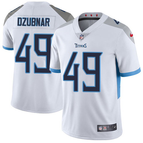 Nike Titans #49 Nick Dzubnar White Youth Stitched NFL Vapor Untouchable Limited Jersey