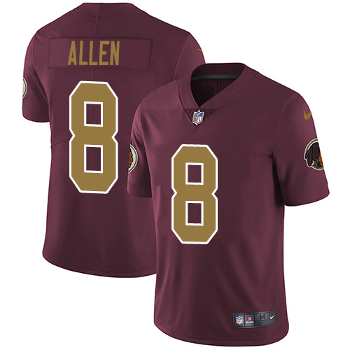 Nike Redskins #8 Kyle Allen Burgundy Red Alternate Youth Stitched NFL Vapor Untouchable Limited Jersey