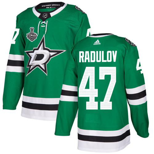 Adidas Stars #47 Alexander Radulov Green Home Authentic Youth 2020 Stanley Cup Final Stitched NHL Jersey