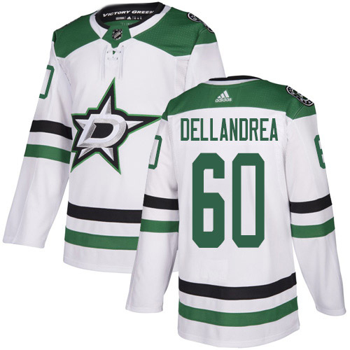 Adidas Stars #60 Ty Dellandrea White Road Authentic Youth Stitched NHL Jersey