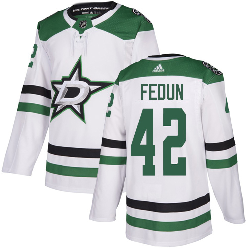 Adidas Stars #42 Taylor Fedun White Road Authentic Youth Stitched NHL Jersey