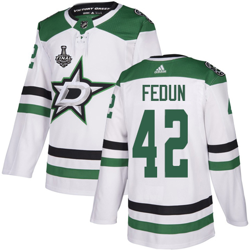 Adidas Stars #42 Taylor Fedun White Road Authentic Youth 2020 Stanley Cup Final Stitched NHL Jersey