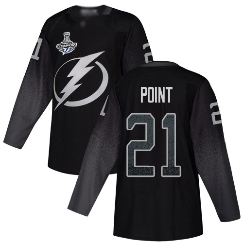 Adidas Lightning #21 Brayden Point Black Alternate Authentic Youth 2020 Stanley Cup Final Stitched NHL Jersey