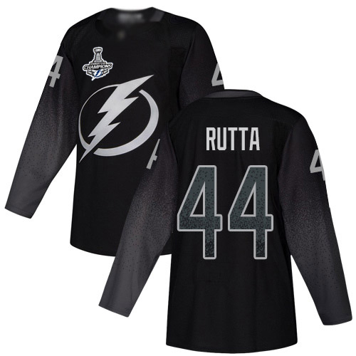 Adidas Lightning #44 Jan Rutta Black Alternate Authentic Youth 2020 Stanley Cup Champions Stitched NHL Jersey