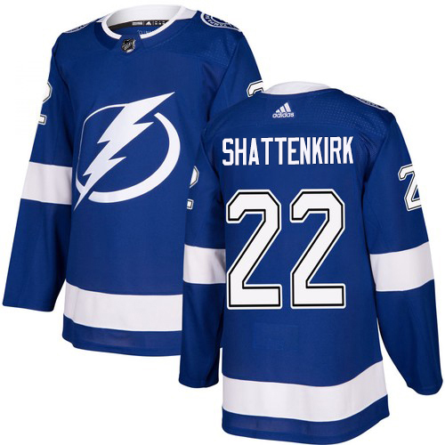 Adidas Lightning #22 Kevin Shattenkirk Blue Home Authentic Youth Stitched NHL Jersey