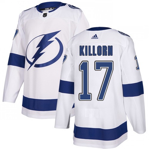 Adidas Lightning #17 Alex Killorn White Road Authentic Youth Stitched NHL Jersey