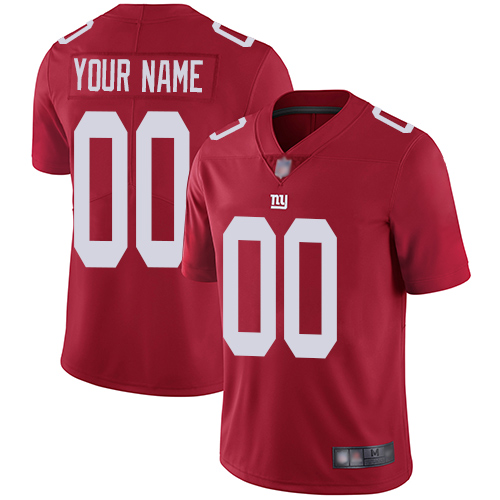 New York Giants Customized Red Men's Stitched Football Limited Inverted Legend Jersey