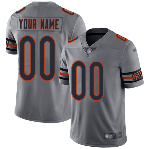 Chicago Bears Customized Silver Men's Stitched Football Limited Inverted Legend Jersey