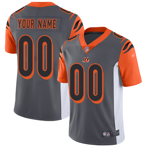 Cincinnati Bengals Customized Silver Men's Stitched Football Limited Inverted Legend Jersey