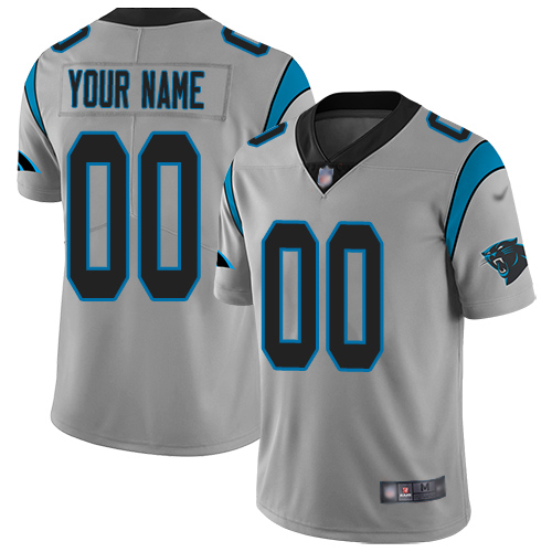 Carolina Panthers Customized Silver Men's Stitched Football Limited Inverted Legend Jersey