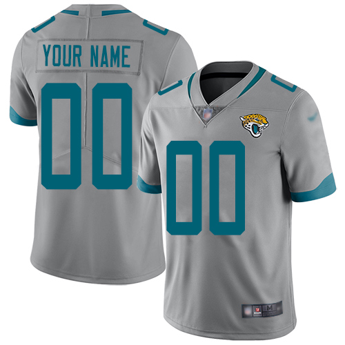 Jacksonville Jaguars Customized Silver Men's Stitched Football Limited Inverted Legend Jersey Jacksonville Jaguars Customized Silver Men's Stitched Football Limited Inverted Legend Jersey