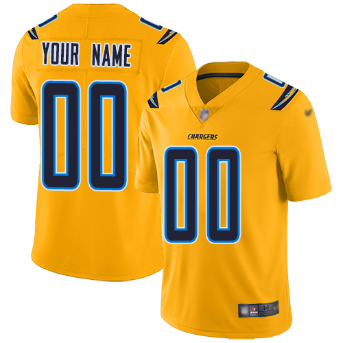 Los Angeles Chargers Customized Gold Men's Stitched Football Limited Inverted Legend Jersey