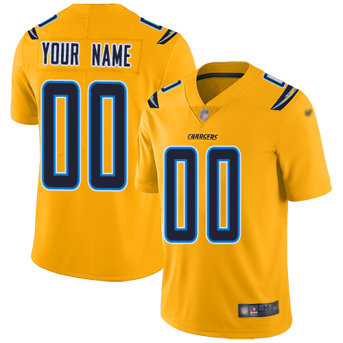Los Angeles Chargers Customized Gold Men's Stitched Football Limited Inverted Legend Jersey Los Angeles Chargers Customized Gold Men's Stitched Football Limited Inverted Legend Jersey